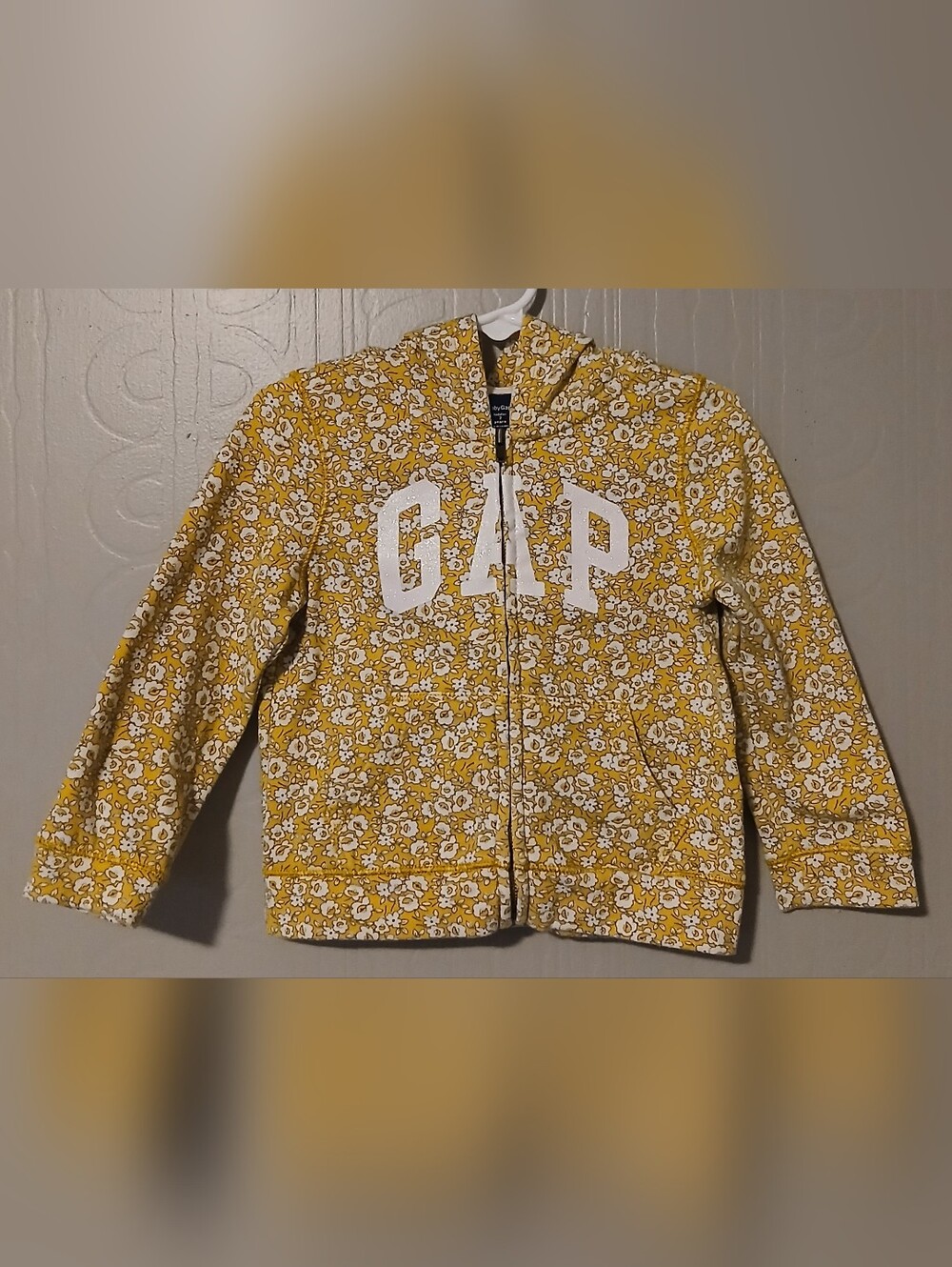 Baby Gap Girls Size 2 Yellow Floral Sweater